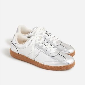 J.Crew field sneakers in metallic BX916 9.5 Silver